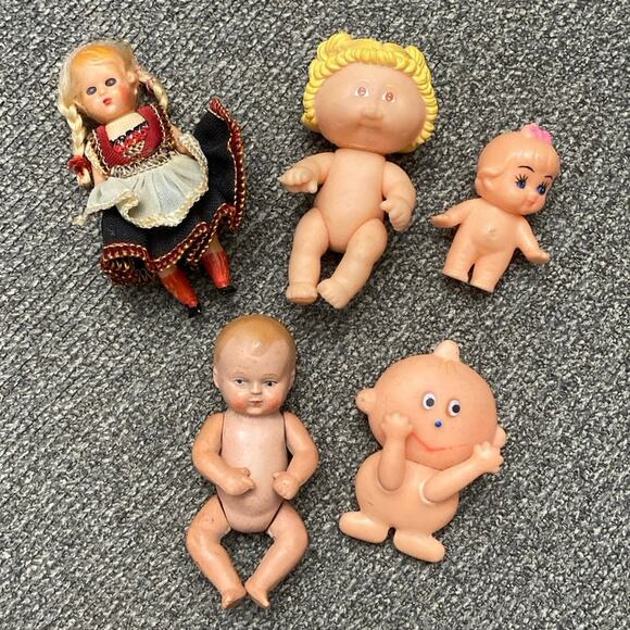 Mini Doll Lot Kewpie Baby Impkins Cabbage Patch Dutch Turtle Mark Schildkrot 5 - Picture 1 of 11